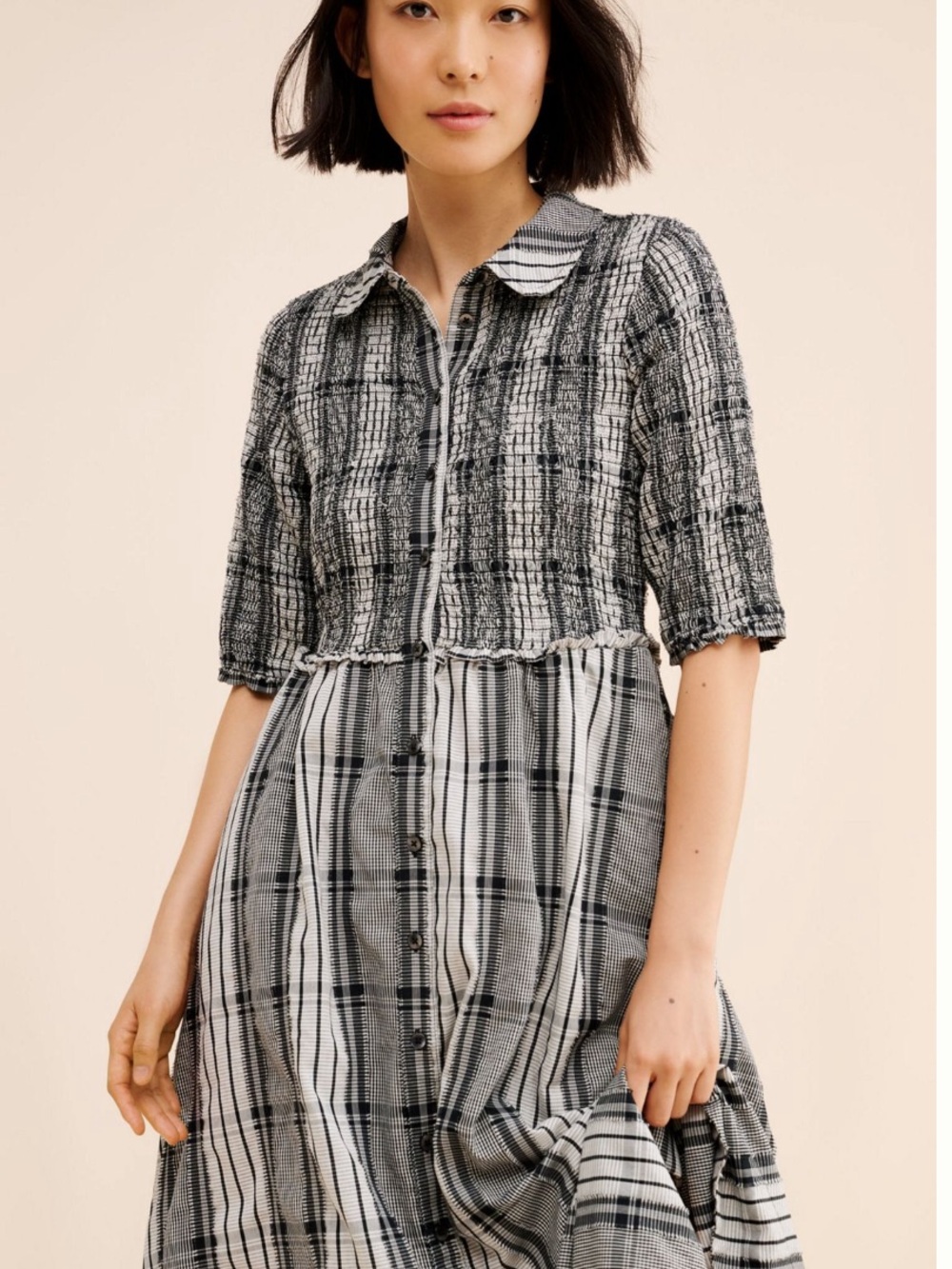 Anthropologie Maeve Plaid Midi Dress / Cottagecore Academia Button Front
Dress - Picture 4 of 10